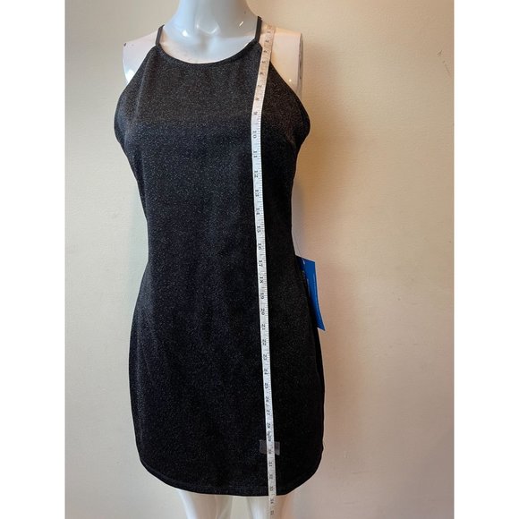 NWT CeciCo Womens Party Mini Dress Sequin Halter Neck Back Hole Black Size Large - Picture 3 of 8